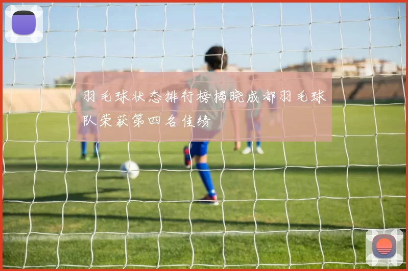 羽毛球状态排行榜揭晓成都羽毛球队荣获第四名佳绩
